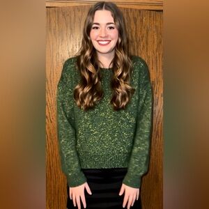 H&M Green Sparkle Sweater